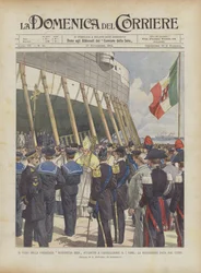 The Launch of the Battleship Benedetto Brin at Castellamare on the 7th, the Blessing Given by the Clergy